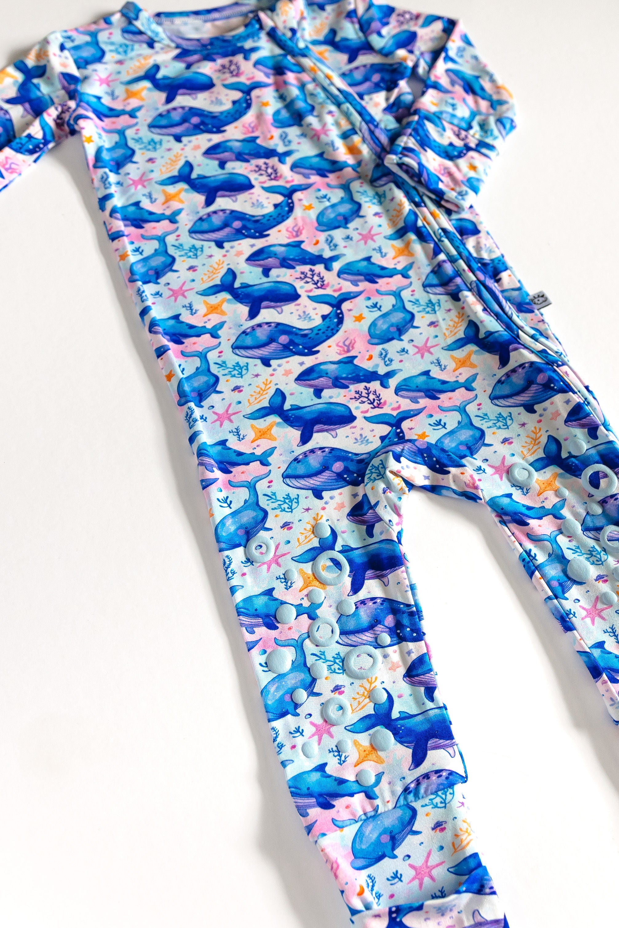 Knee-Grip Ocean Slumber Convertible Footie