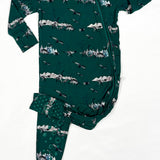 Knee-Grip Green Dinos Convertible Footie