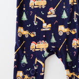 Knee-Grip Xmas Construction Convertible Footie
