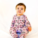 Knee-Grip Pink Dreidel Convertible Footie
