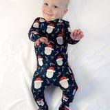 Knee-Grip Santa Convertible Footie