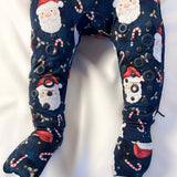 Knee-Grip Santa Convertible Footie
