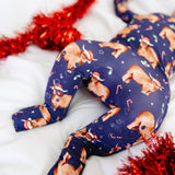 Knee-Grip Highland Cow Holiday Convertible Footie