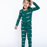Green Dinos Two-Piece PJs