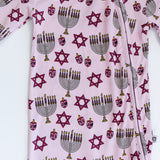 Pink Dreidel Convertible Footie