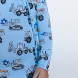 Hanukkah Construction Convertible Footie