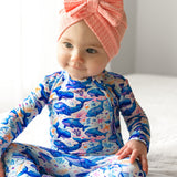 Knee-Grip Ocean Slumber Convertible Footie