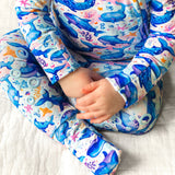 Knee-Grip Ocean Slumber Convertible Footie