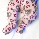 Knee-Grip Pink Dreidel Convertible Footie