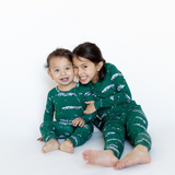 Knee-Grip Green Dinos Convertible Footie
