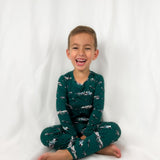 bamboo-green-two-piece-pajamas-kids-children-soft